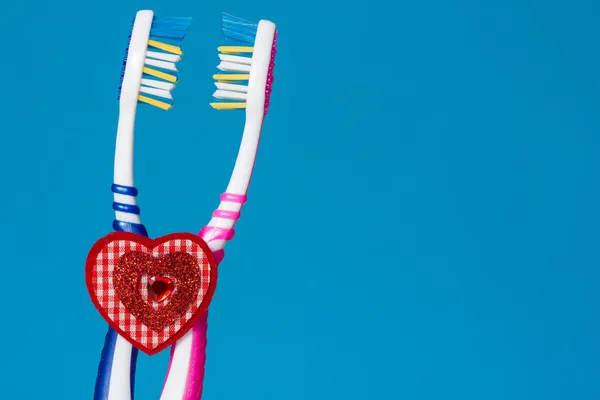 Toothbrush for him and for her — Stock Photo, Image