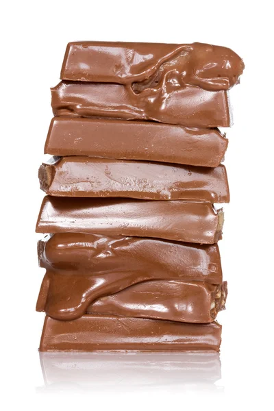 Таяние кусочками шоколада — стоковое фото