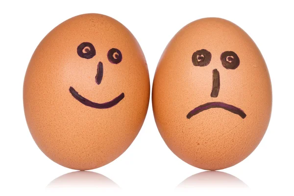 Ευτυχισμένη και θυμωμένος αυγά — Φωτογραφία Αρχείου