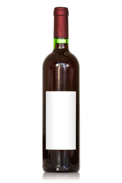 Oetiketterade vinflaska — Stockfoto