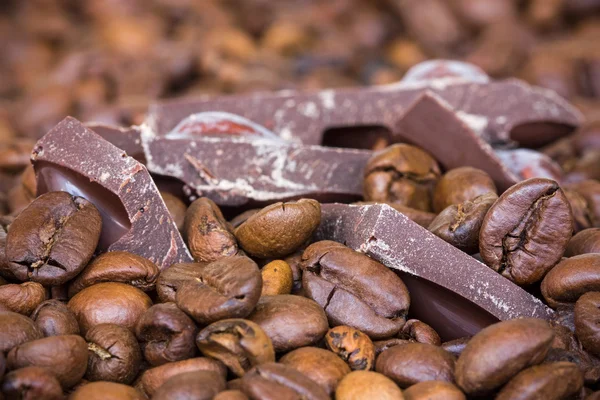 Kaffe og sjokolade – stockfoto