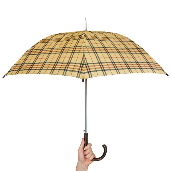 Otevřel deštník v ruce — Stock fotografie