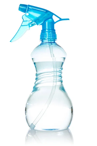 Blue plastic spray bottle — Stock Photo, Image