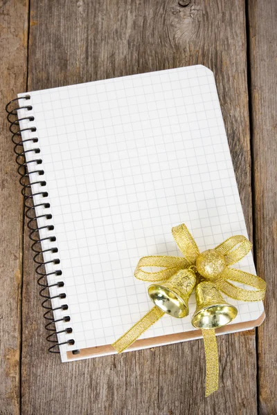 Notebook with christmas decoration — Stock Photo, Image