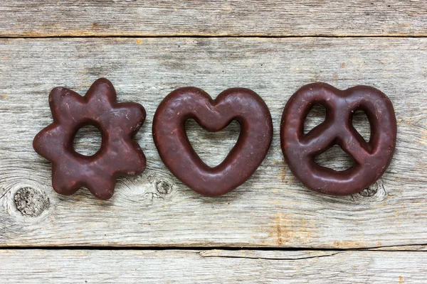 Cookies in a chocolate glaze — Stock Photo, Image