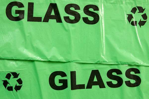 Garbage bags for recyclable glass — Stock Photo, Image