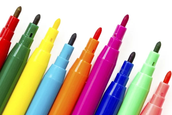 Multi colored felt tip pens — Stock Photo, Image