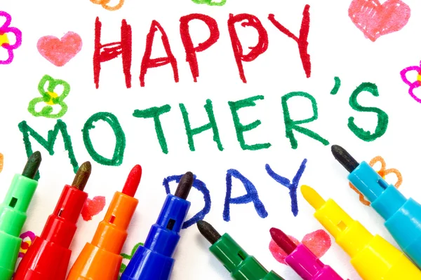 Child's drawing for Mother's day — Stock Photo, Image