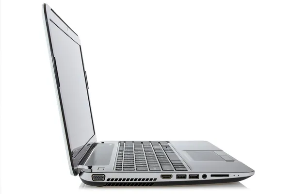 Laptop na białym tle notatnik — Zdjęcie stockowe