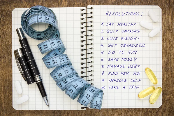Healthy and ambitious  resolutions — Stock Photo, Image