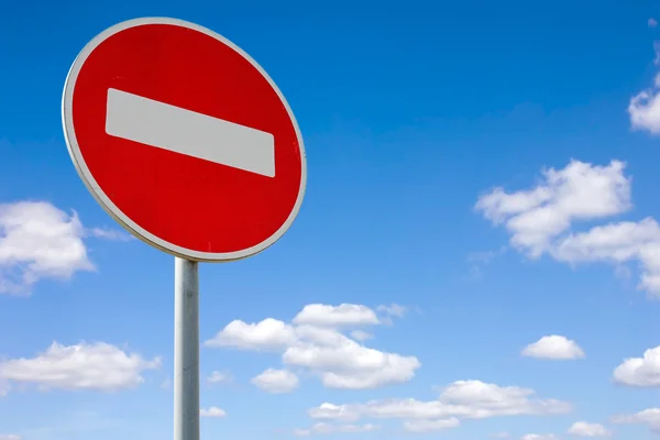 Roadside red stop sign — Stock Photo, Image