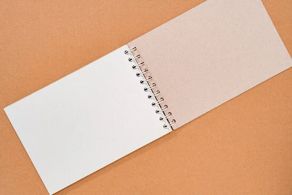 Spiral Bound Notebook Blank Pages Copy Space — Zdjęcie stockowe