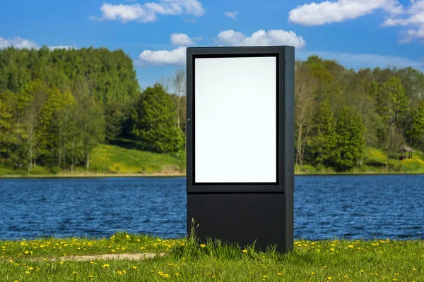 Blank Billboard Lake Banner Room Add Your Own Text — Stockfoto