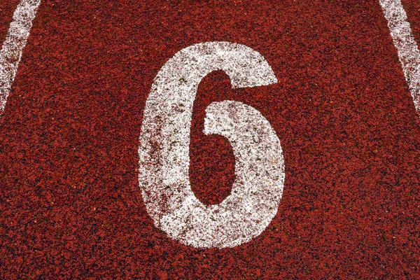 Number Start Point Running Track Athlete Track Stadium Running Track — Stock Photo, Image