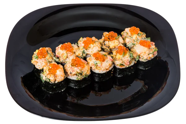 与红鱼子酱 maki 寿司. — 图库照片