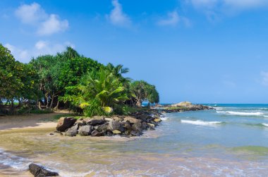 Sri Lanka 'daki Bentota plajı.