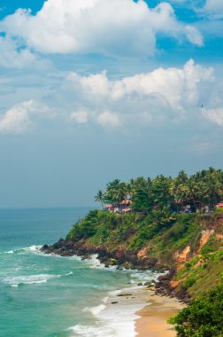 varkala tropik sahilde, kerala Hindistan göster