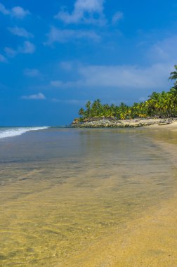 inanılmaz Hint plajları, siyah sahil varkala. Kerala, Hindistan.