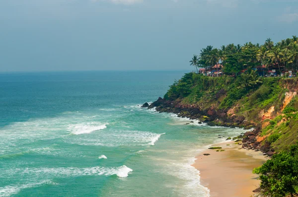 View on a Varkala tropical beach, India Kerala — Stock Photo, Image