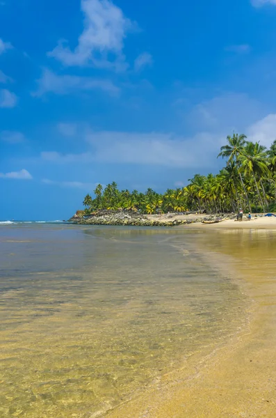 Incredible indian beaches, Black Beach, Varkala. Kerala, India. — Stock Photo, Image