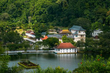 Kandy şehir manzaralı ve kutsal tooth relic Tapınağı