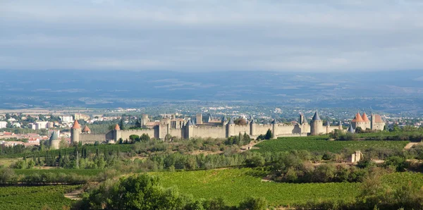 Carcassonne kasteel landschap — Stockfoto