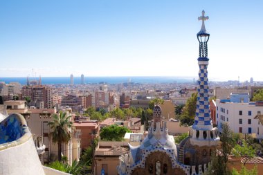 Barcelona gaudi peyzaj görünümünden