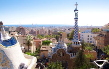 Barcelona gaudi peyzaj görünümünden
