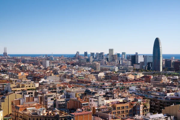 Barcelona landscape view from Sagrada Familia tower — Stock Photo, Image