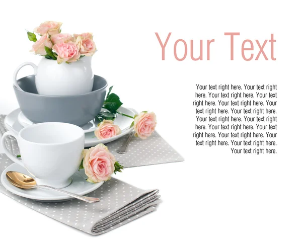 Tableware for tea template — Stock Photo, Image