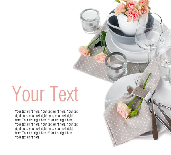 Festive table setting template