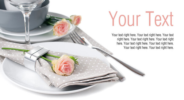 Festive table setting template