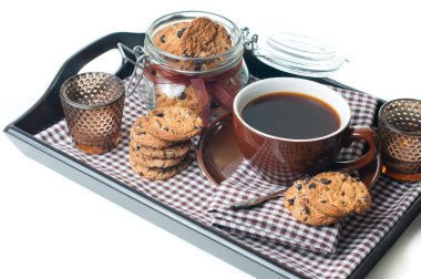 taze Kahvaltı, kahve ve kurabiye