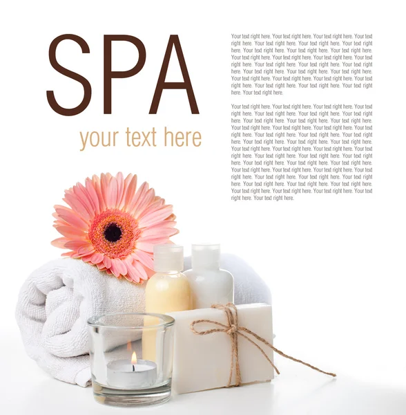 Products for body care and spa template — Stock Photo, Image