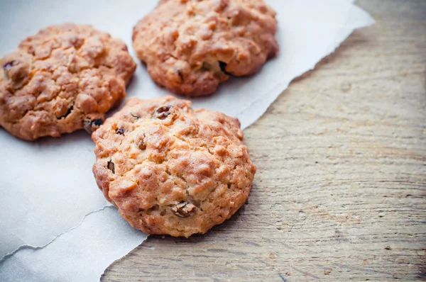 Yulaf ezmeli kurabiye tahtası — Stok fotoğraf