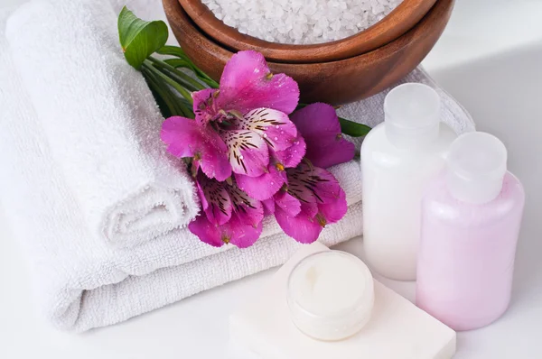 Resources for spa and flowers — Stock Photo, Image