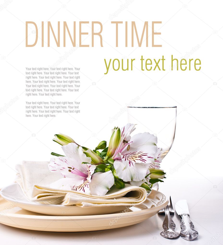 Table setting template