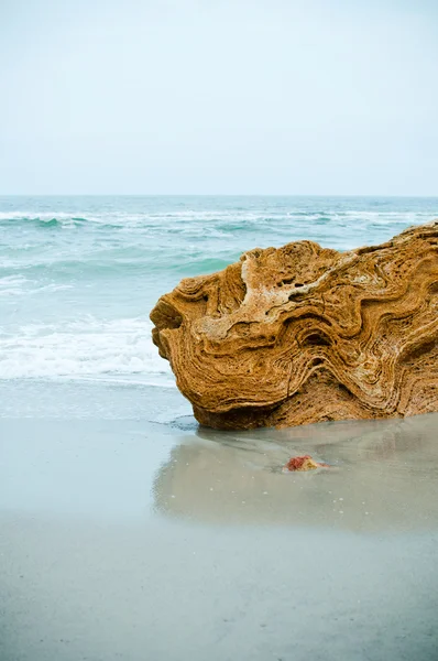Gele stenen op het strand — Stockfoto
