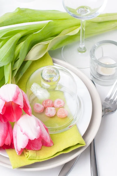 축제 봄 테이블 설정 — 스톡 사진