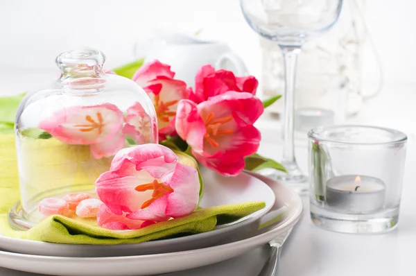 Festive spring table setting — Stock Photo, Image