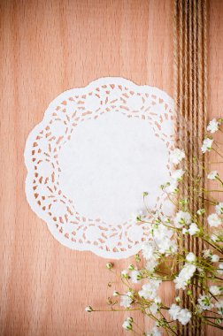 arka plan beyaz peçete ile el yapımı