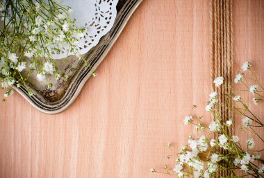 antika arka plan beyaz peçete ile