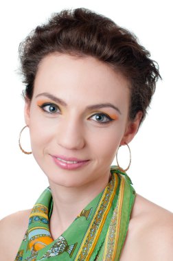 izole ifade makyaj ile genç kız