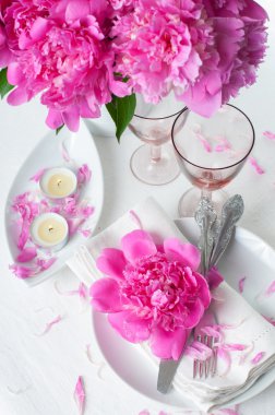 pembe peonies Festival Tablo ayarı