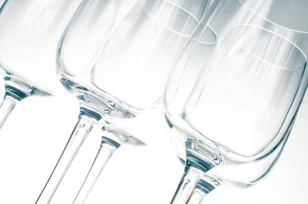 Same empty wine glasses — Stock Photo, Image