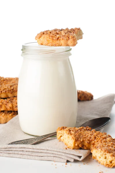 Yoghurt en moer cookies — Stockfoto