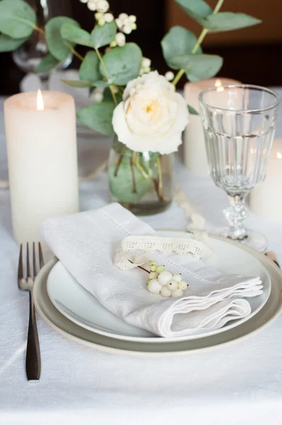Beautiful festive table setting — Stock Photo, Image