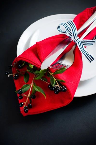 Mesa de otoño con uvas silvestres — Foto de Stock