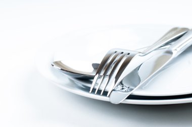 parlak yeni çatal, çatal bıçak