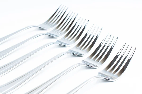 Nieuwe glanzende vorken — Stockfoto
